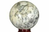 Polished Dendritic Agate Sphere - Madagascar #218903-1